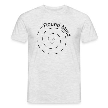 Round Mind - Men's T-Shirt - heather grey - Front - AI Model Male 178 dark (178cm)