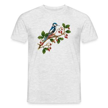 Bunter Vogel - Männer T-Shirt - Grau meliert - Vorne - AI Model Male 178 dark (178cm)