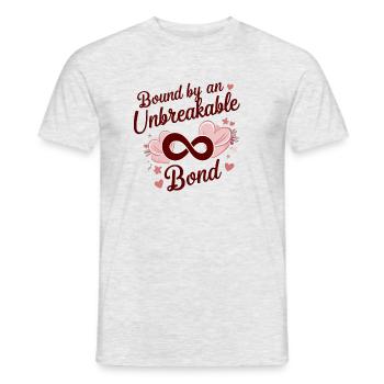 Unbreakable link - Men's T-Shirt - heather grey - Front - AI Model Male 178 dark (178cm)