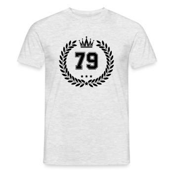 wappen 79 - Männer T-Shirt - Grau meliert - Vorne - AI Model Male 178 dark (178cm)