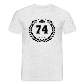 Coat of arms 74 - Men's T-Shirt - heather grey - Front - AI Model Male 178 dark (178cm)