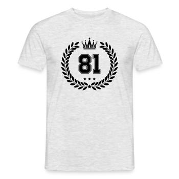 wappen 81 - Männer T-Shirt - Grau meliert - Vorne - AI Model Male 178 dark (178cm)
