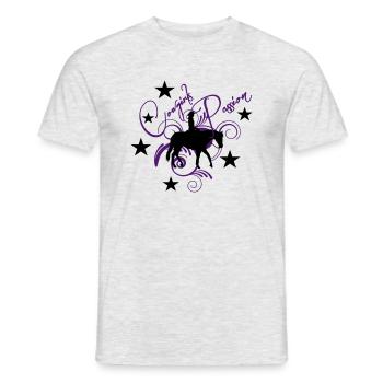 Cowgirls Passion - T-shirt homme - gris chiné - Devant - AI Model Male 178 dark (178cm)