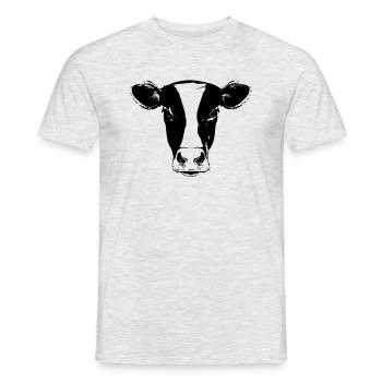 Cow farm animals farm animal head - Men's T-Shirt - heather grey - Front - AI Model Male 178 dark (178cm)