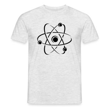 Wissenschaft Atom Icon - Männer T-Shirt - Grau meliert - Vorne - AI Model Male 178 dark (178cm)