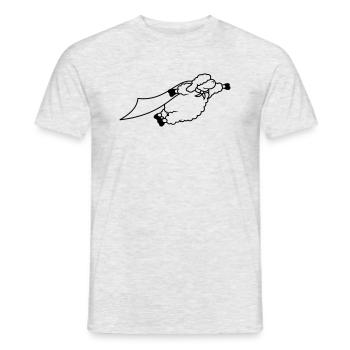Superheld Schaf lustig - Männer T-Shirt - Grau meliert - Vorne - AI Model Male 178 dark (178cm)
