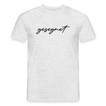 gesegnet - Männer T-Shirt - Grau meliert - Vorne - AI Model Male 178 dark (178cm)