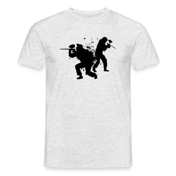 Joueurs de Paintball Hommes Paintball Jeux Paintball Paintball - T-shirt homme - gris chiné - Devant - AI Model Male 178 dark (178cm)