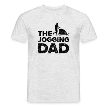 The Jogging Dad - Sport Papa Vater Joggen Geschenk - Männer T-Shirt - Grau meliert - Vorne - AI Model Male 178 dark (178cm)