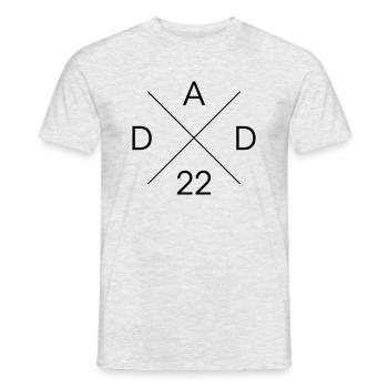 dad 22 kreuz - Männer T-Shirt - Grau meliert - Vorne - AI Model Male 178 dark (178cm)