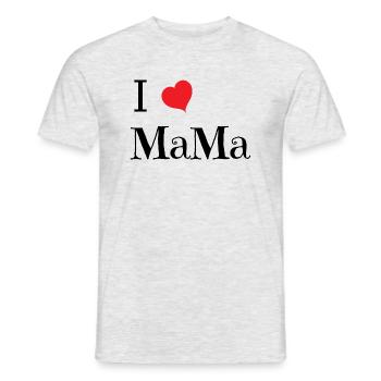 I love MaMa - T-shirt homme - gris chiné - Devant - AI Model Male 178 dark (178cm)