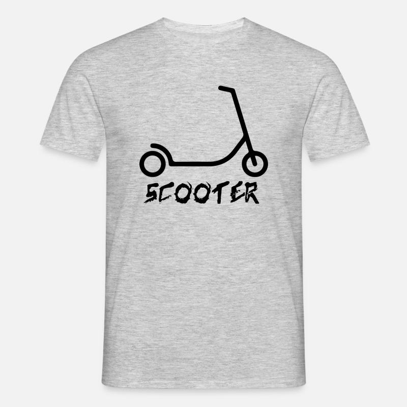 E-Scooter E-Roller Scooter - Männer T-Shirt - Grau meliert