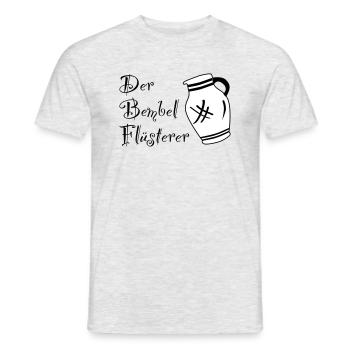 Der Bembelflüsterer - Pssst! Horsche ma her! #FFM - Männer T-Shirt - Grau meliert - Vorne - AI Model Male 178 dark (178cm)