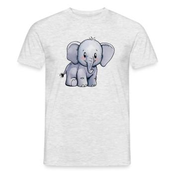 Elephant Elephant Baby - Men's T-Shirt - heather grey - Front - AI Model Male 178 dark (178cm)
