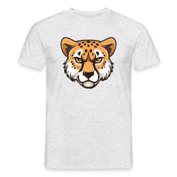 Cheetah Animal - Men's T-Shirt - heather grey - Front - AI Model Male 178 dark (178cm)