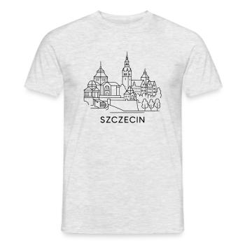 Ville de Szczecin - T-shirt homme - gris chiné - Devant - AI Model Male 178 dark (178cm)