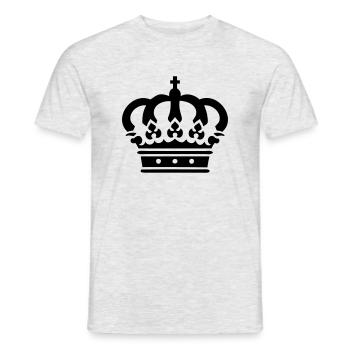 Crown (crown) 01.0 - Men's T-Shirt - heather grey - Front - AI Model Male 178 dark (178cm)