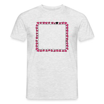 Rahmen Herzen - Männer T-Shirt - Grau meliert - Vorne - AI Model Male 178 dark (178cm)
