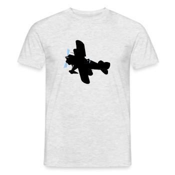 Flugzeug - Männer T-Shirt - Grau meliert - Vorne - AI Model Male 178 dark (178cm)