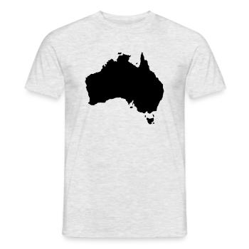 australia map - Männer T-Shirt - Grau meliert - Vorne - AI Model Male 178 dark (178cm)