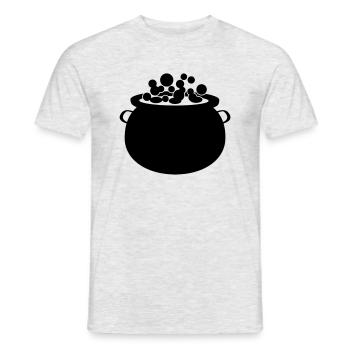 Hexenkessel - Männer T-Shirt - Grau meliert - Vorne - AI Model Male 178 dark (178cm)