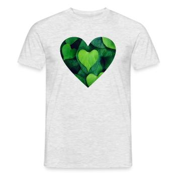 heart green leaf Heart Green green leaf - Men's T-Shirt - heather grey - Front - AI Model Male 178 dark (178cm)