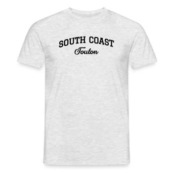 SOUTH COAST Toulon - T-shirt homme - gris chiné - Devant - AI Model Male 178 dark (178cm)