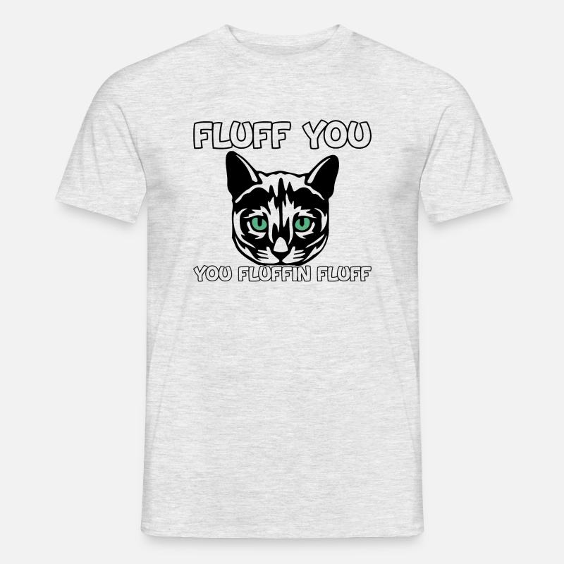 Fluff du Du Fluffin Fluff - Männer T-Shirt - Grau meliert