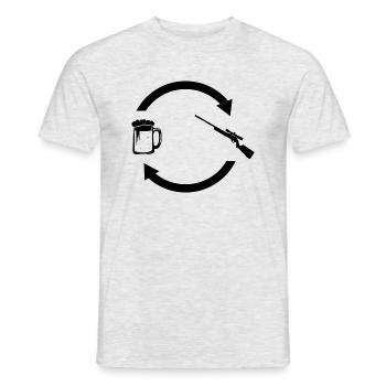 Bierlastenpfeile und Jagd - - Männer T-Shirt - Grau meliert - Vorne - AI Model Male 178 dark (178cm)