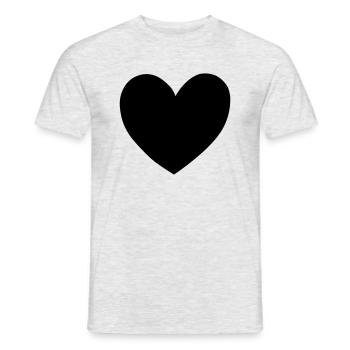 Herz Symbol Liebe süß Herzen rosa Zeichnung Vektor - Männer T-Shirt - Grau meliert - Vorne - AI Model Male 178 dark (178cm)
