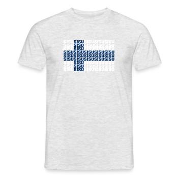 Suomi - Sisu - Drapeau - Finlande - Finlande - T-shirt homme - gris chiné - Devant - AI Model Male 178 dark (178cm)