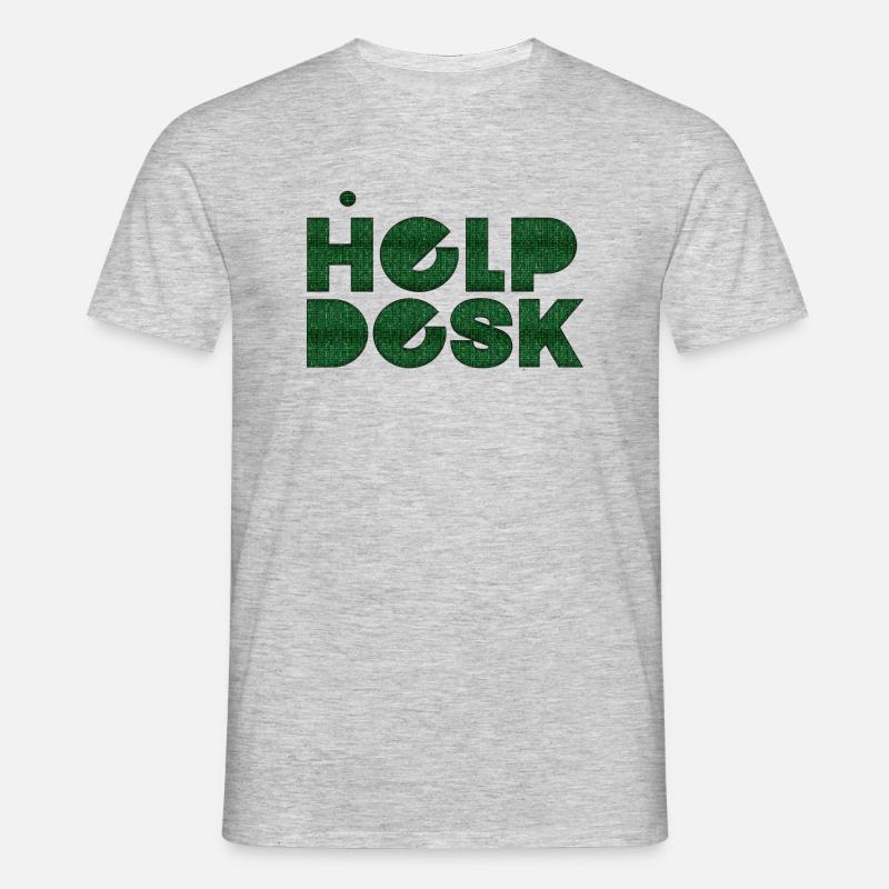 Helpdesk IT-Support-Geek Computer-Computer-Geek - Männer T-Shirt - Grau meliert