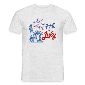 Independence Day 14th July - Men's T-Shirt - heather grey - Front - AI Model Male 178 dark (178cm)