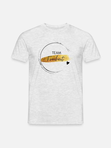Team Freiheit - positives Denken - Affirmationen - Männer T-Shirt - Grau meliert