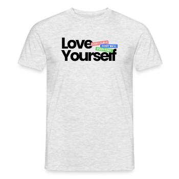 Love Yourself Design - Männer T-Shirt - Grau meliert - Vorne - AI Model Male 178 dark (178cm)