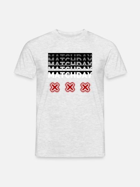 Matchday - Heren T-shirt - grijs gemêleerd