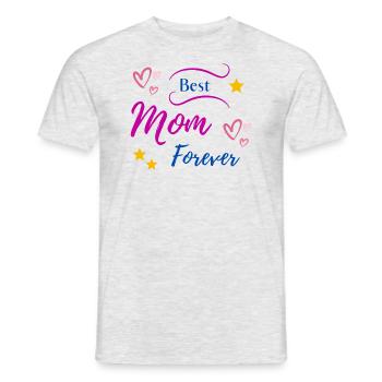 Best Mom forever - Männer T-Shirt - Grau meliert - Vorne - AI Model Male 178 dark (178cm)