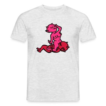 diable sexe ... de wicki_de - T-shirt homme - gris chiné - Devant - AI Model Male 178 dark (178cm)