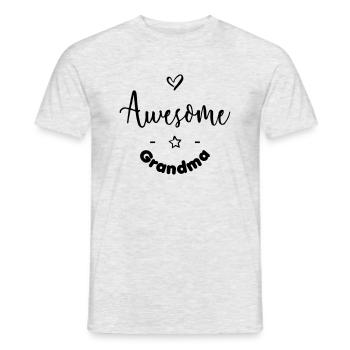 Awesome-Grandma - Männer T-Shirt - Grau meliert - Vorne - AI Model Male 178 dark (178cm)