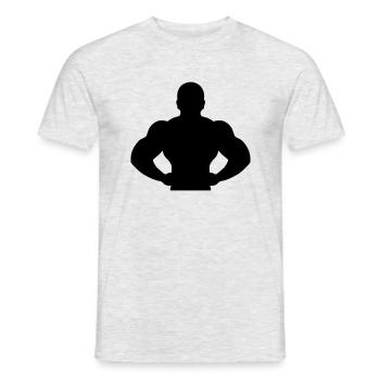 Muscle Man - Männer T-Shirt - Grau meliert - Vorne - AI Model Male 178 dark (178cm)