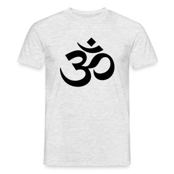 aum_om5x5 - Männer T-Shirt - Grau meliert - Vorne - AI Model Male 178 dark (178cm)