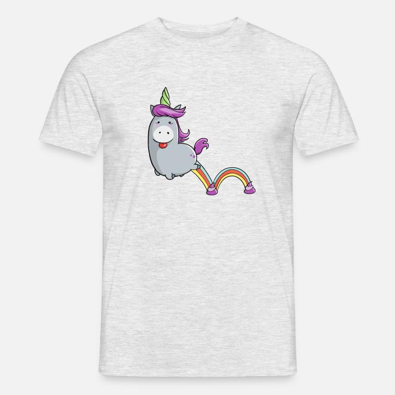 Einhorn Einhorn - Männer T-Shirt - Grau meliert