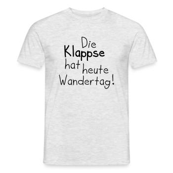 die klappse hat heute wandertag - Männer T-Shirt - Grau meliert - Vorne - AI Model Male 178 dark (178cm)