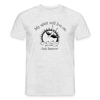 Citer Jack Sparrow - T-shirt homme - gris chiné - Devant - AI Model Male 178 dark (178cm)