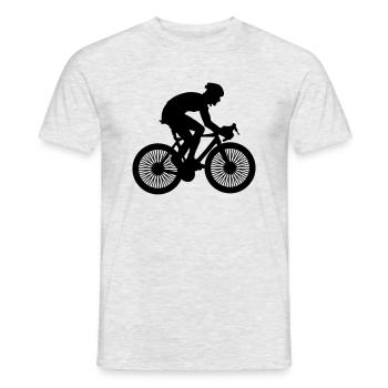Fahrradfahrer Rennrad Triathlon Radsport Rennen - Männer T-Shirt - Grau meliert - Vorne - AI Model Male 178 dark (178cm)