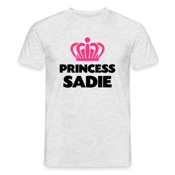 Princess sadie name thing crown - Men's T-Shirt - heather grey - Front - AI Model Male 178 dark (178cm)