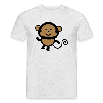 monkey comic - Männer T-Shirt - Grau meliert - Vorne - AI Model Male 178 dark (178cm)