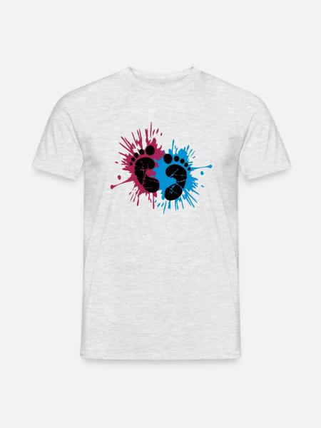 Ink baby feet - Men's T-Shirt - heather grey