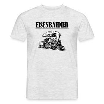 Eisenbahn Shirt Eisenbahner - Männer T-Shirt - Grau meliert - Vorne - AI Model Male 178 dark (178cm)