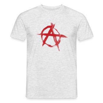 Anarchy - Men's T-Shirt - heather grey - Front - AI Model Male 178 dark (178cm)